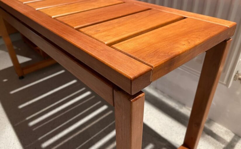 Sauna bench and shelf made of thermally treated alder